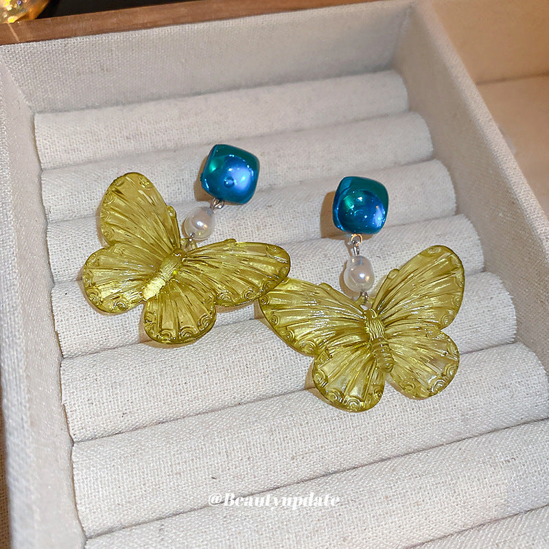 Alloy butterfly square earrings MYA-BAOY065