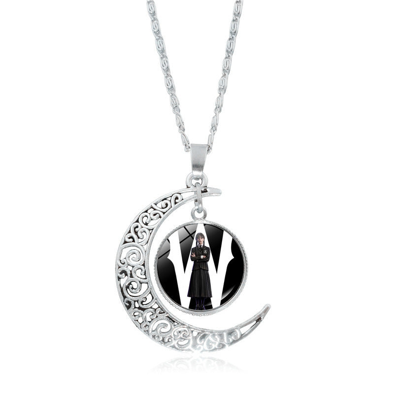 alloy retro silver hollow pendants MIC-NE-JiaY010