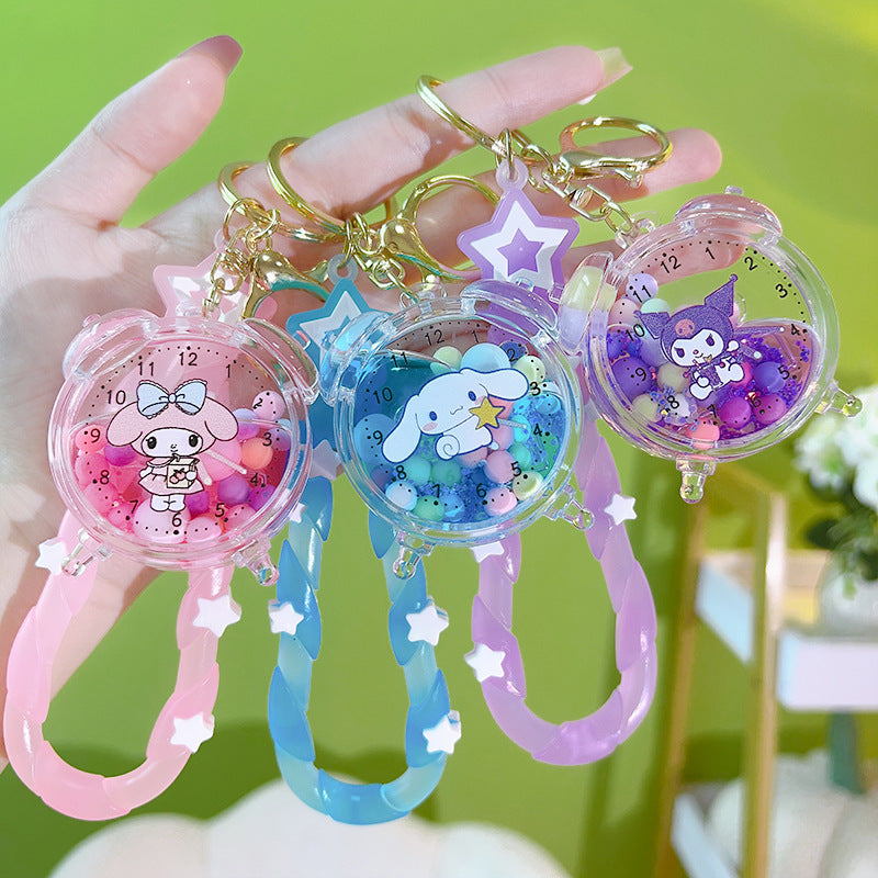 PVC cute quicksand bottle keychain MYA-YanG015