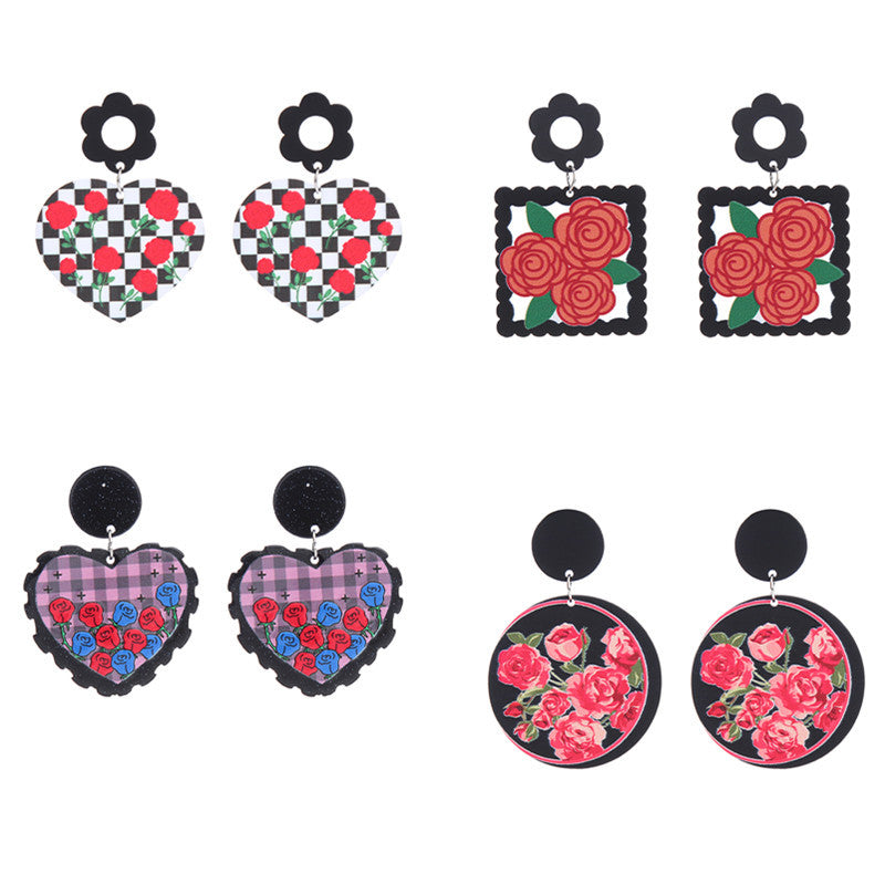 Acrylic New Love Earrings (Minimo de Compra 2) MIC-ChouT029