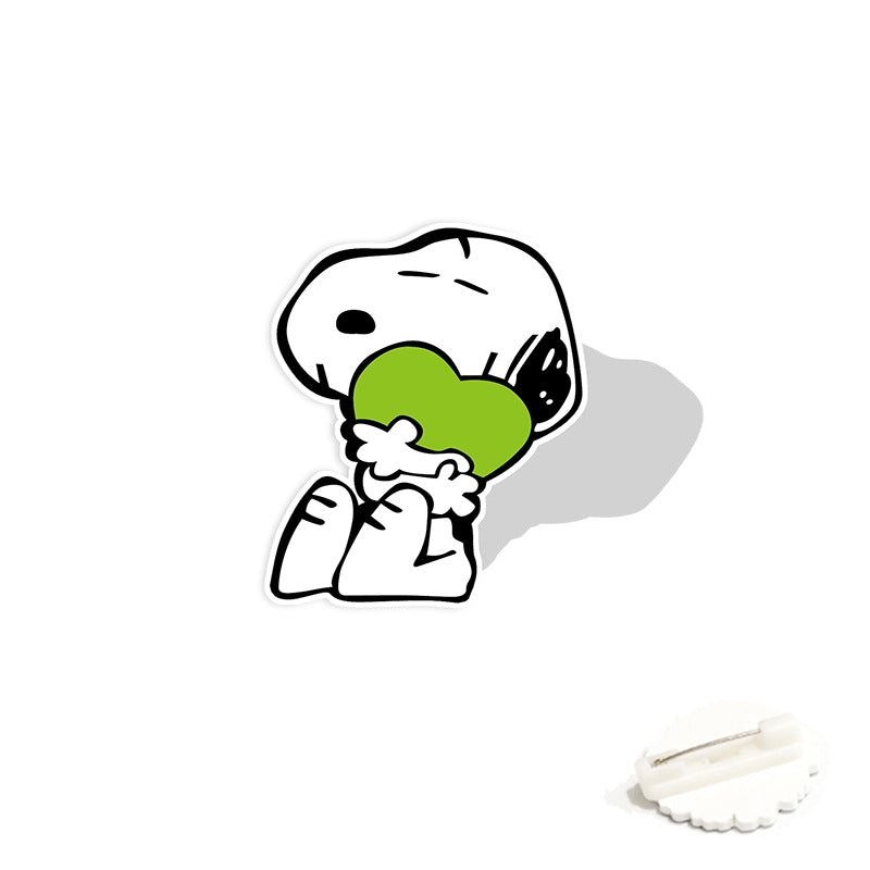 Acrylic cartoon cute Snoopy brooch (Minimo de compra 2) MIC-WeiJ003