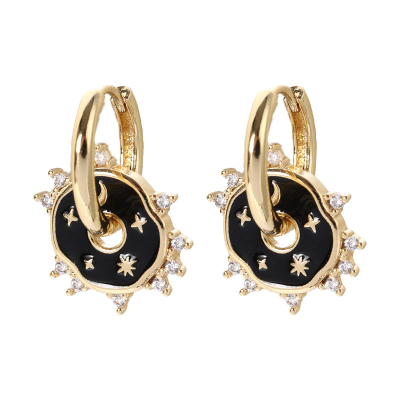 Star & moon Copper Gold Plated 14k(Minimo de Compra 2) MIC-GuTe009