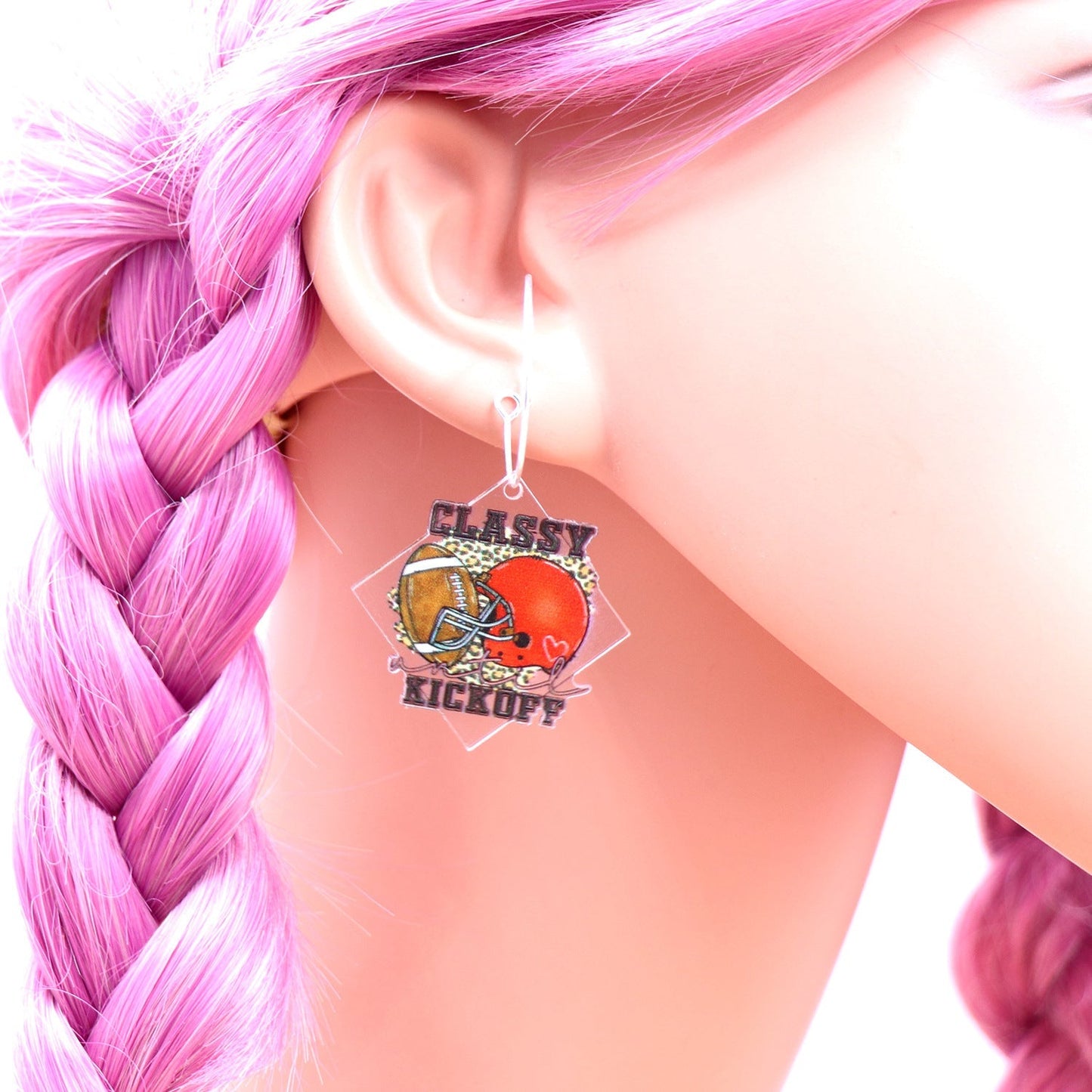 Acrylic baseball love earrings Minimo de compra 5 MIC-XiaoY012