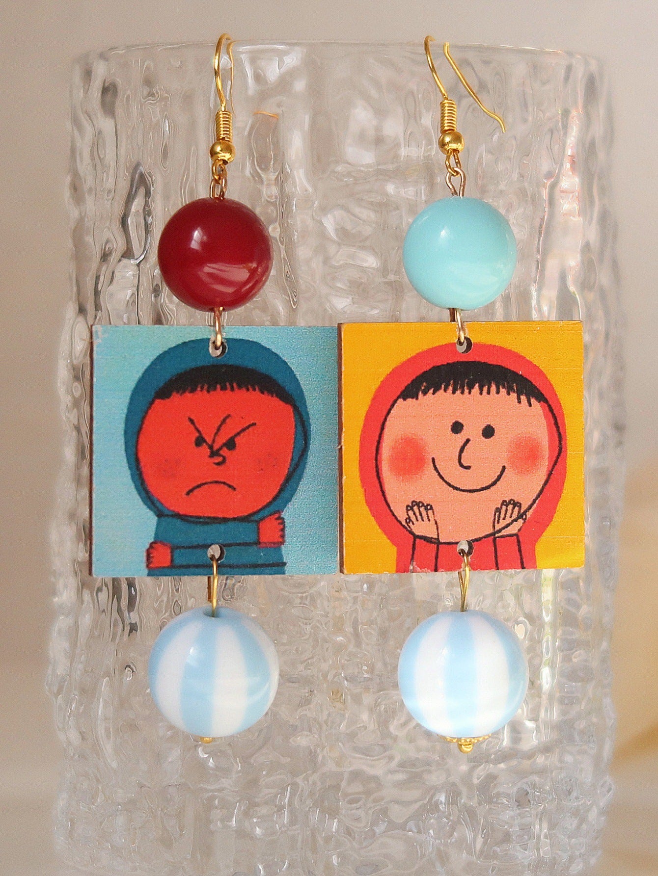 Alloy resin cartoon ugly and cute earrings (Minimo de compra 5) MYA-AoY007