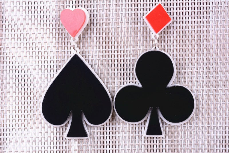 Acrylic Poker Black Peach Blossom Earrings (Minimo de Compra 2) MIC-YunXi001