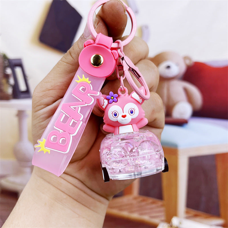 PVC cartoon wind chime oil in keychain MIC-DMF003