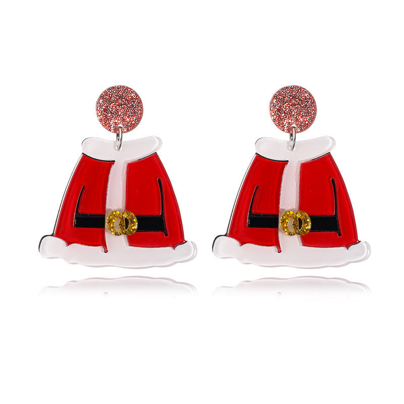 Acrylic Christmas Tree Earrings  (Minimo de Compra 2) MIC-MiL005