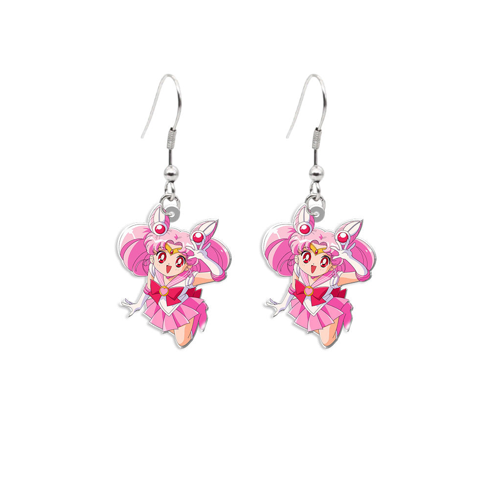 Alloy cartoon beautiful girl warrior earrings (Minimo de compra 5) MIC-XiangL082