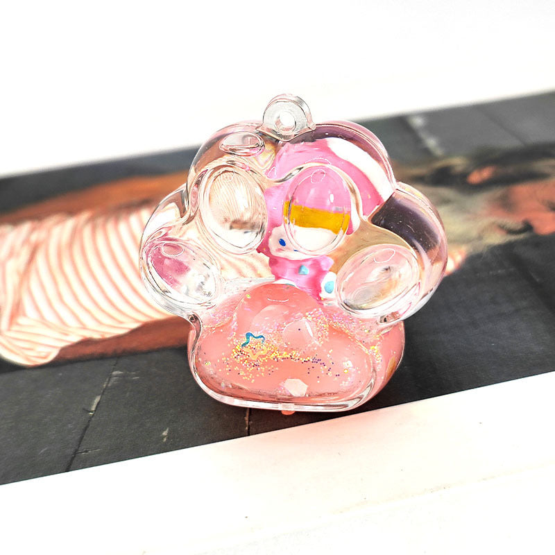 PVC oil filled cartoon keychain MIC-ZhuoJ002