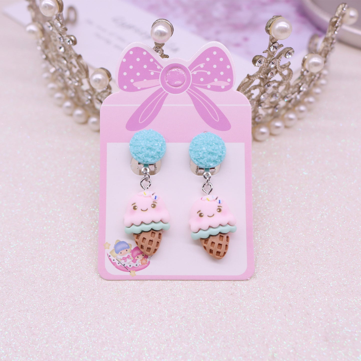 Resin ice cream donut ear clip (Mimimo de compra 2) MIC-MuM015