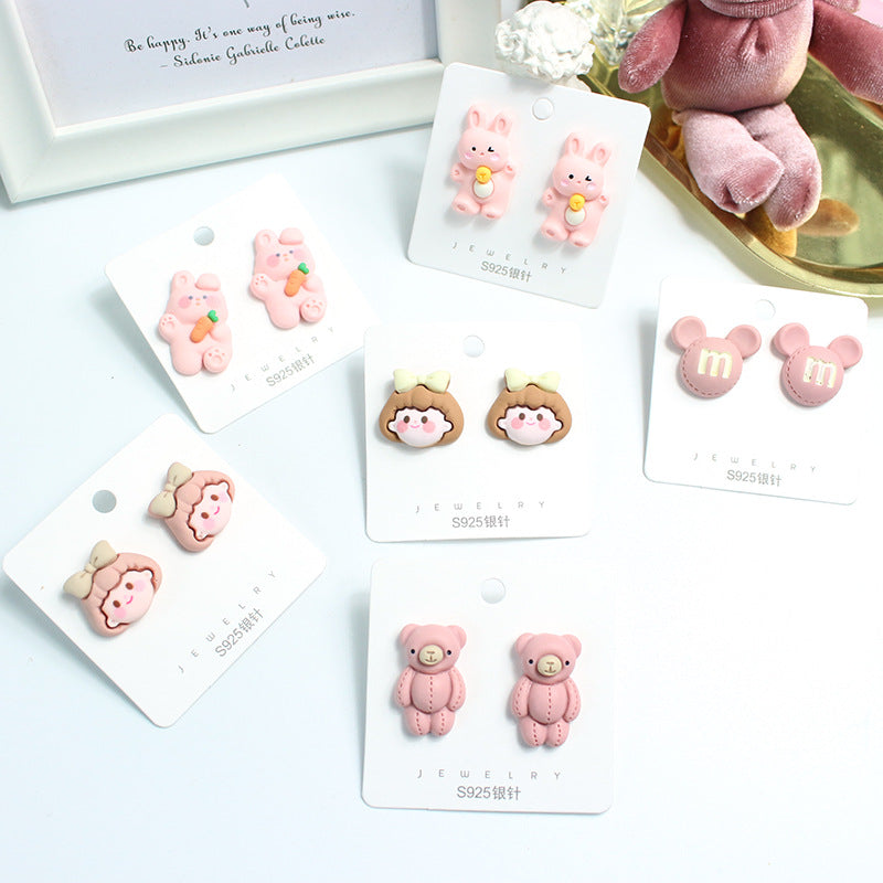 Acrylic cute cartoon earrings  (Minimo de Compra 2) MYA-PingH031