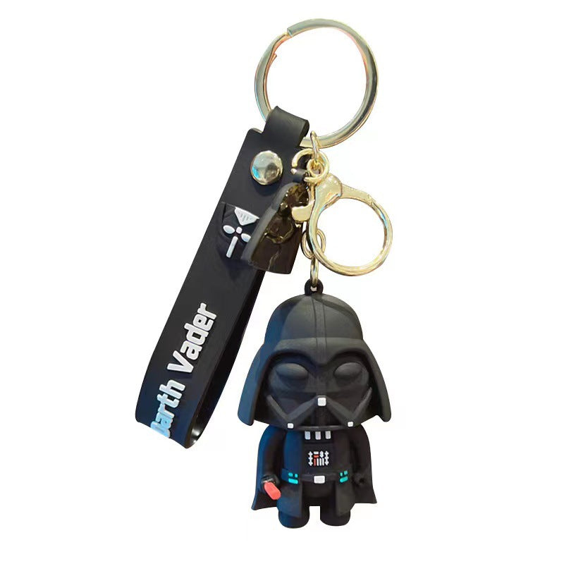 PVC black and white samurai keychain （Minimo de compra 2） MYA-YouM001