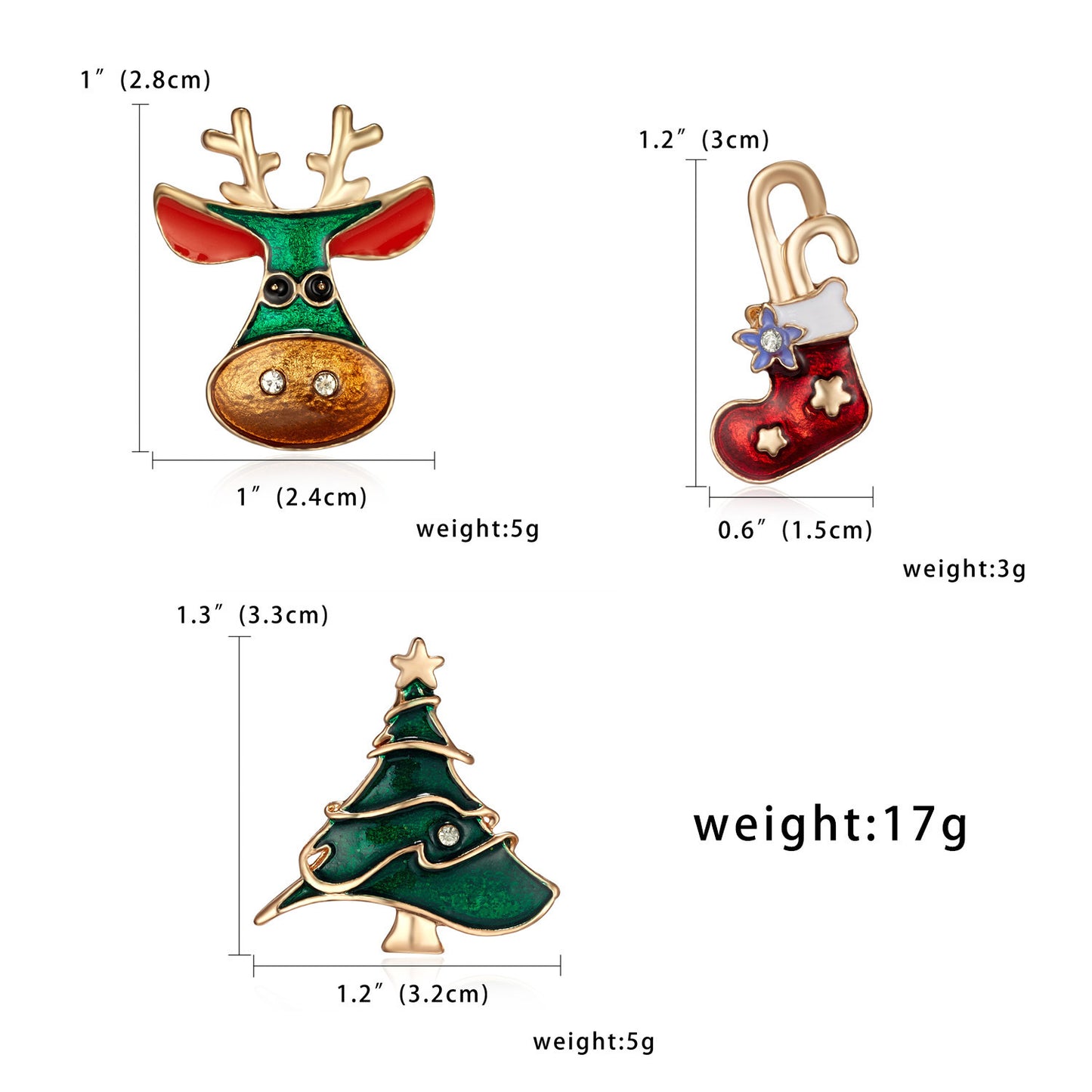 Alloy Santa Claus Bell Snowflake Earrings (Minimo de Compra 2)  MIC-JueH011