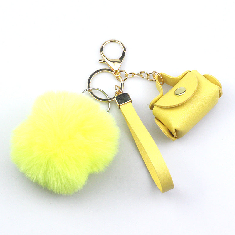 Keychains Hairball Leather Bag 2pcs MOQ≥2 ChaoH060