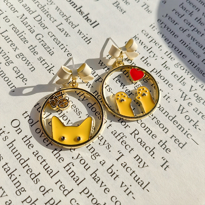 Resin cute cat earrings MIC-JiuY032