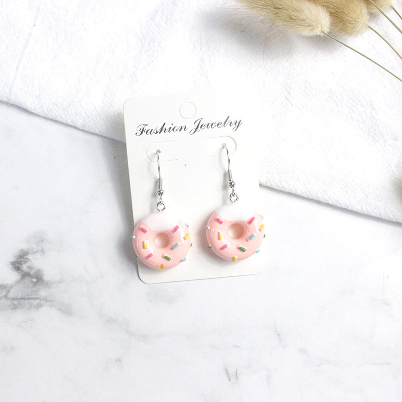 Acrylic macaron donut earrings  (Minimo de Compra 2) MIC-PingH017