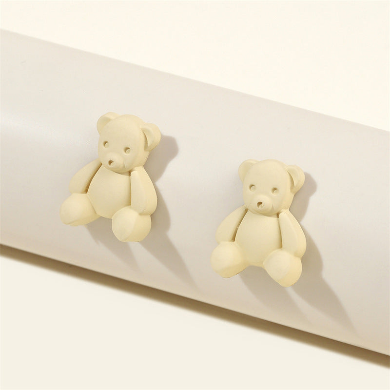 Resin jelly frosted elephant earrings (Minimo de compra 2) MIC-LuoN002