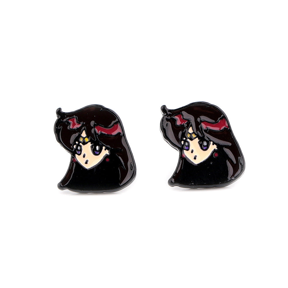 Alloy Beauty Girl Warrior Earrings (Minimo de Compra 5) MIC-KuB022