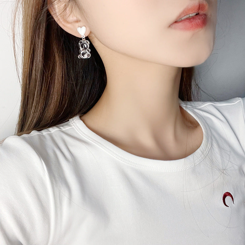 Alloy Bear Love Earrings MYA-ABL032