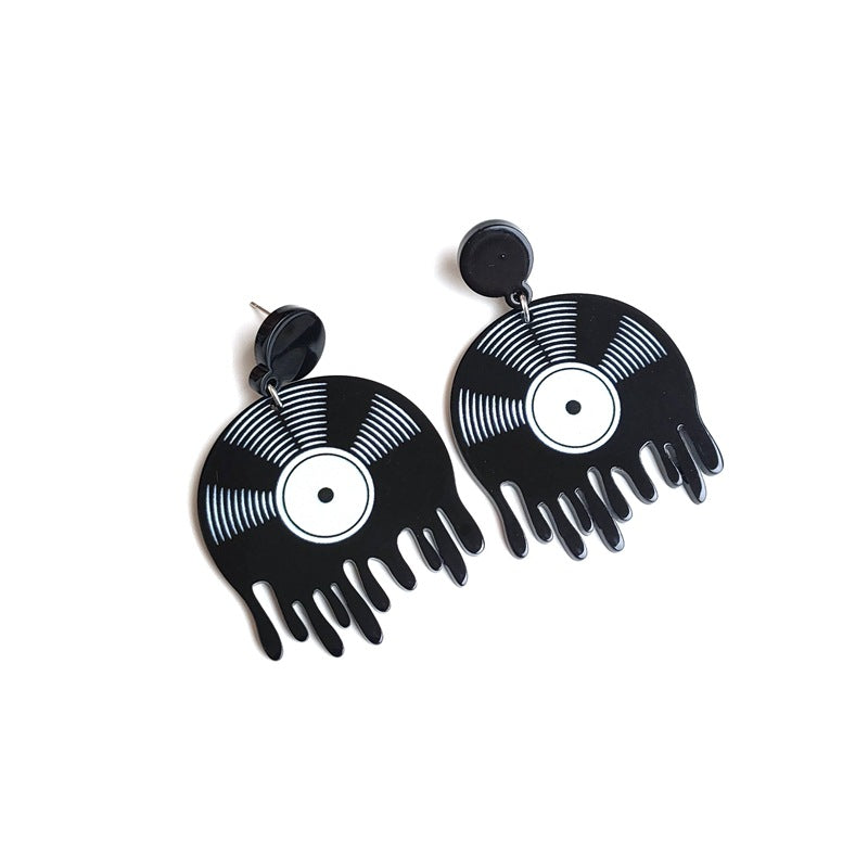 Acrylic vinyl record earrings MIC-QiuG014