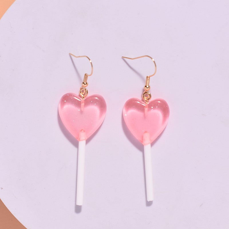 Acrylic candy colored lollipop earrings MIC-XunT015