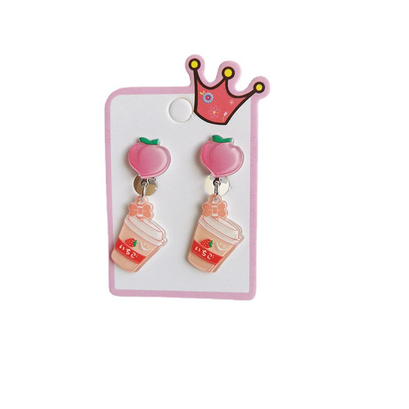 Acrylic beverage bottles, juice cups, earrings (Minimo de Compra 2) MIC-HanJ001