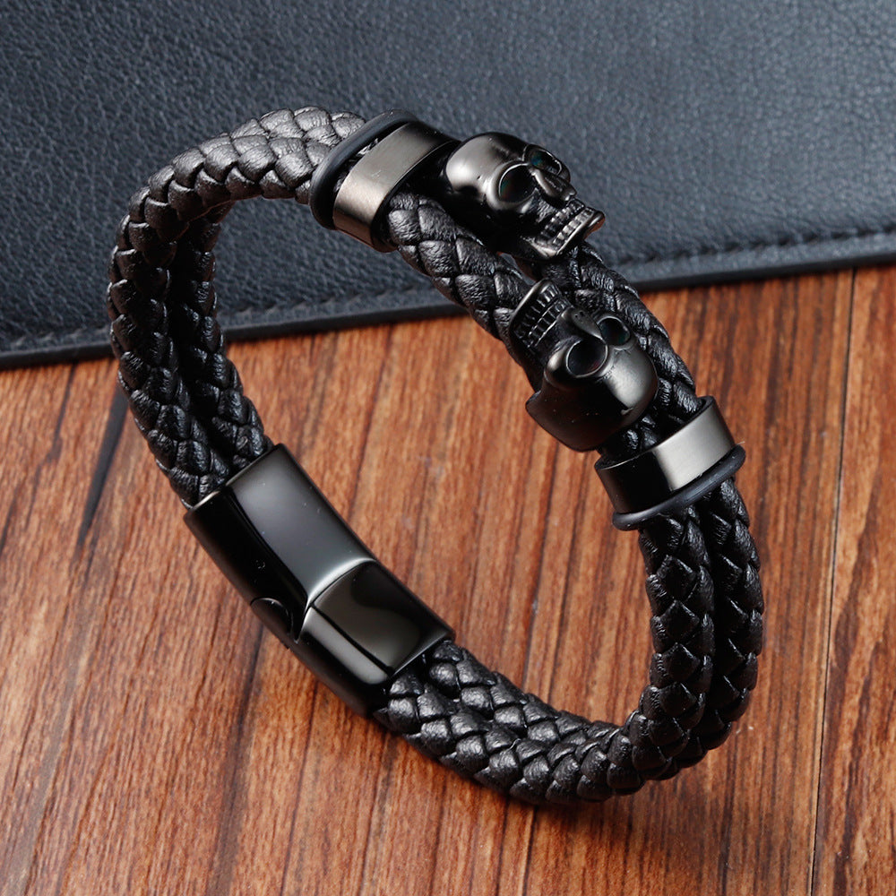 Bracelet Titanium Steel Stainless Steel Men's Bracelet Leather Bracelet OSD004