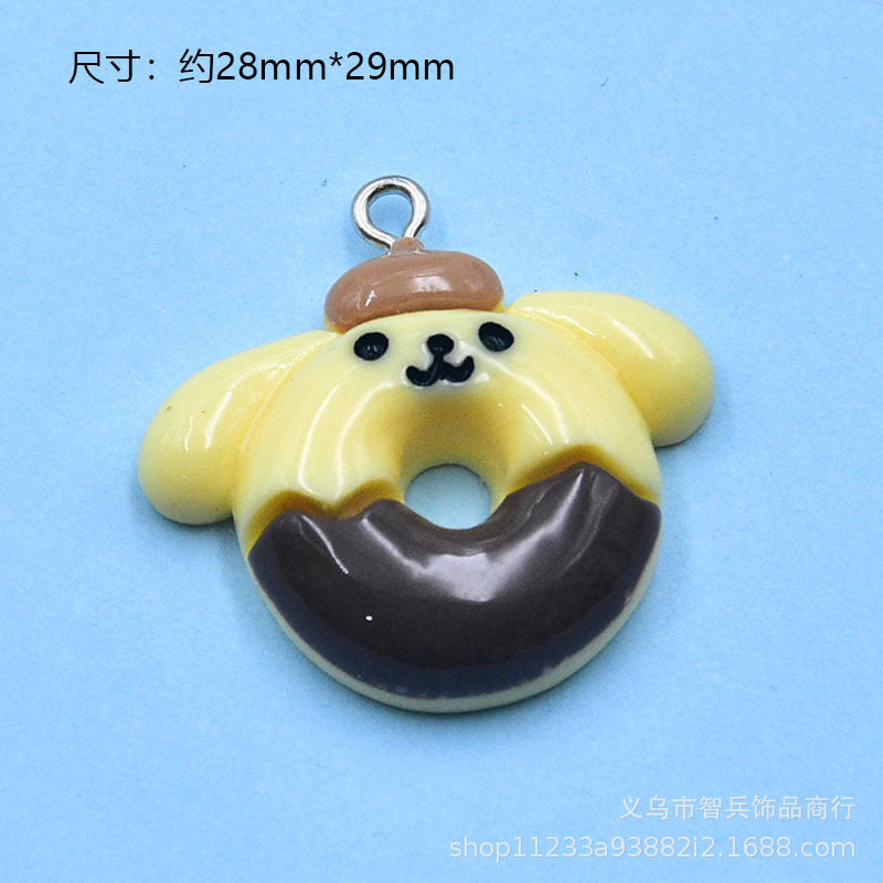 Resin cartoon animal donut accessories MIC-ZhiB018