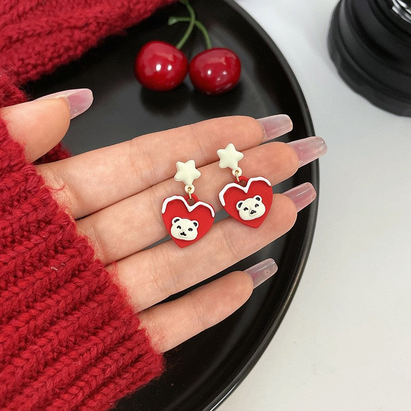 Alloy Christmas series cartoon earrings (Minimo de Compra 3)  MIC-AiY002