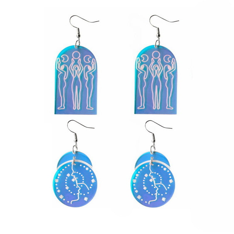 Acrylic Colorful Constellation Earrings MYA-XueP094