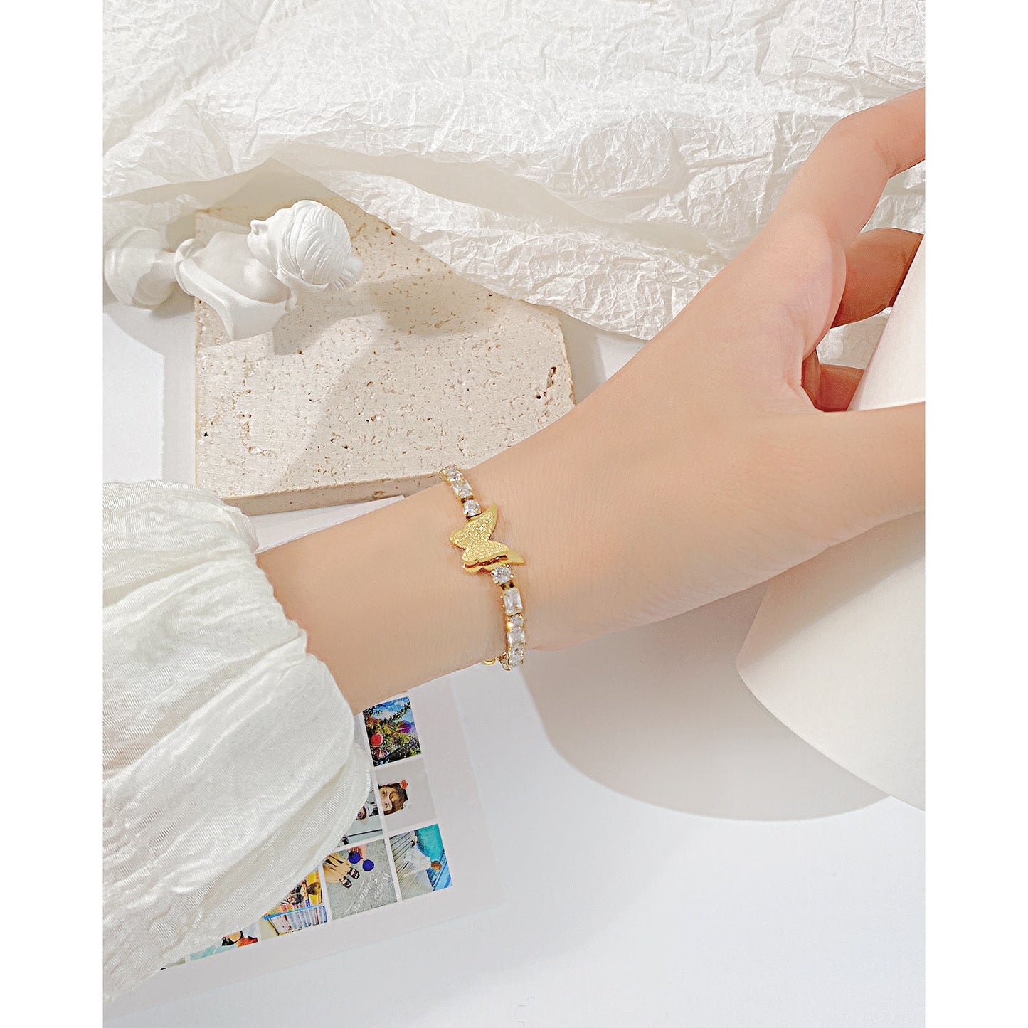 Bracelet Stainless Steel Three-dimensional Butterfly Female SongY003