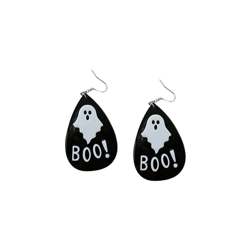 Acrylic Halloween Ghost Earrings (Minimo de Compra 3) MIC-OuG058