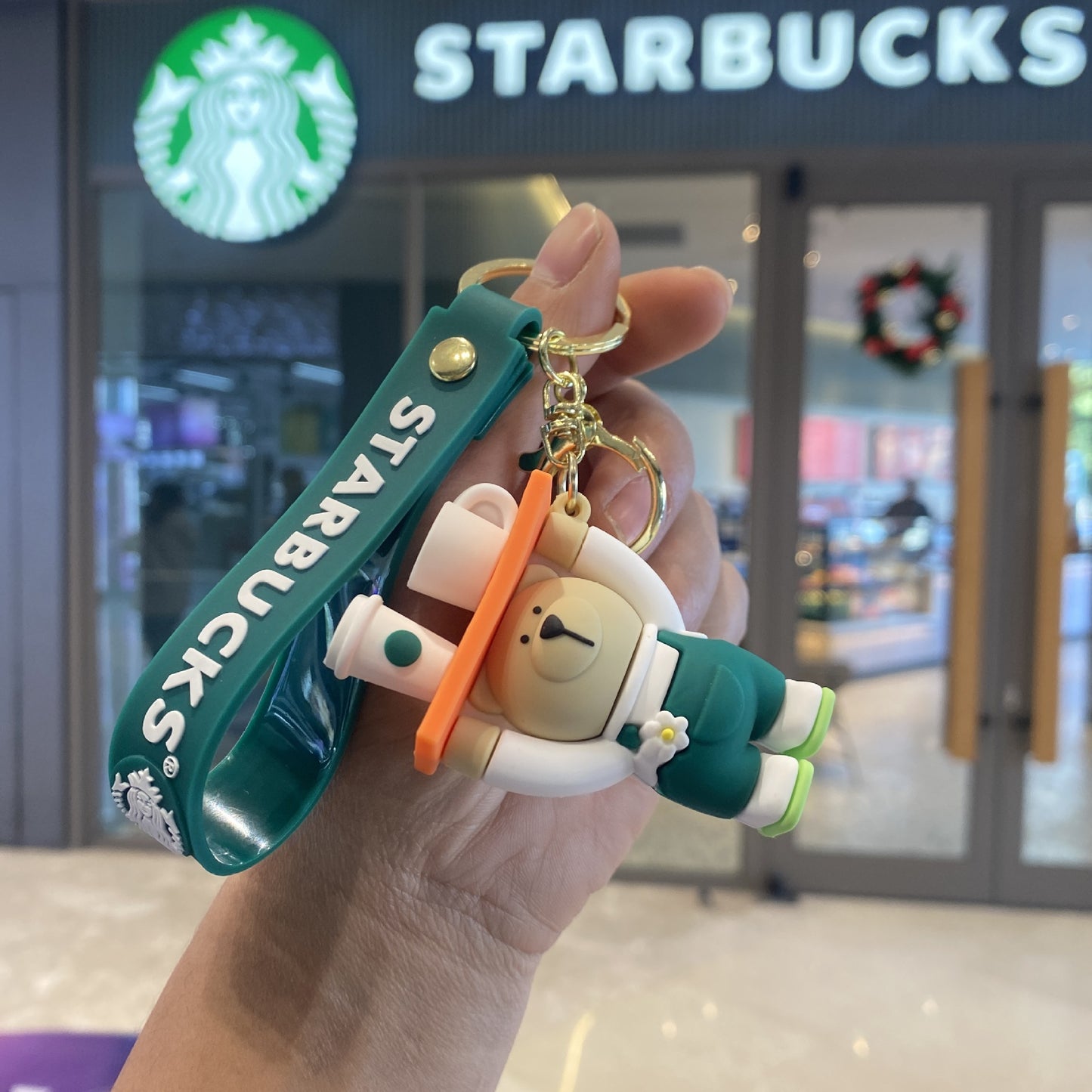 PVC cartoon Starbucks milk tea cup keychain MIC-PengY050