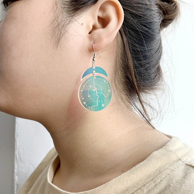 Acrylic Colorful Constellation Earrings MYA-XueP094