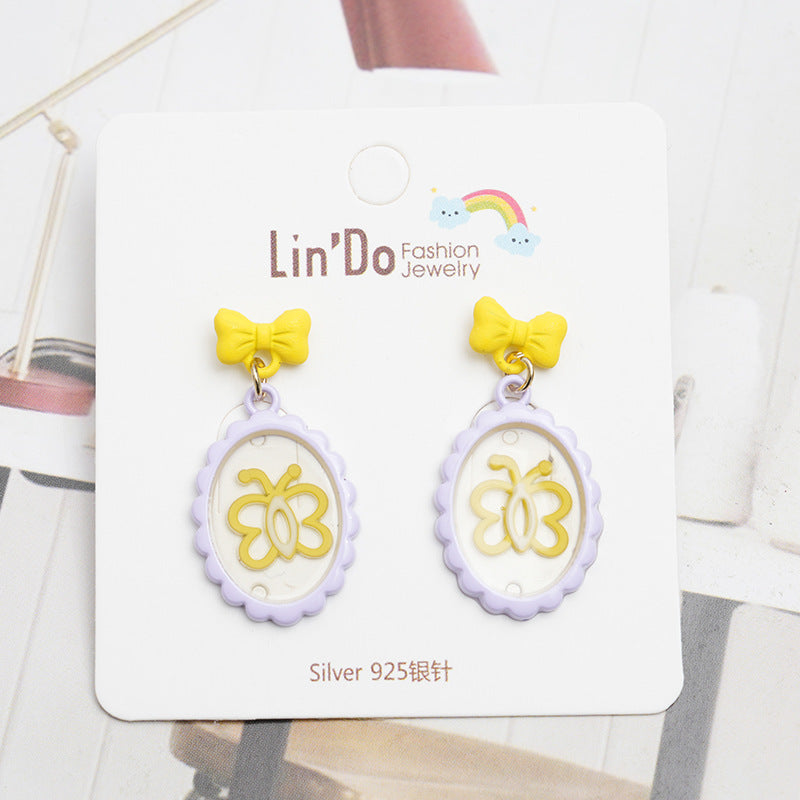 Alloy Bow Bear Earrings MYA-QiW020