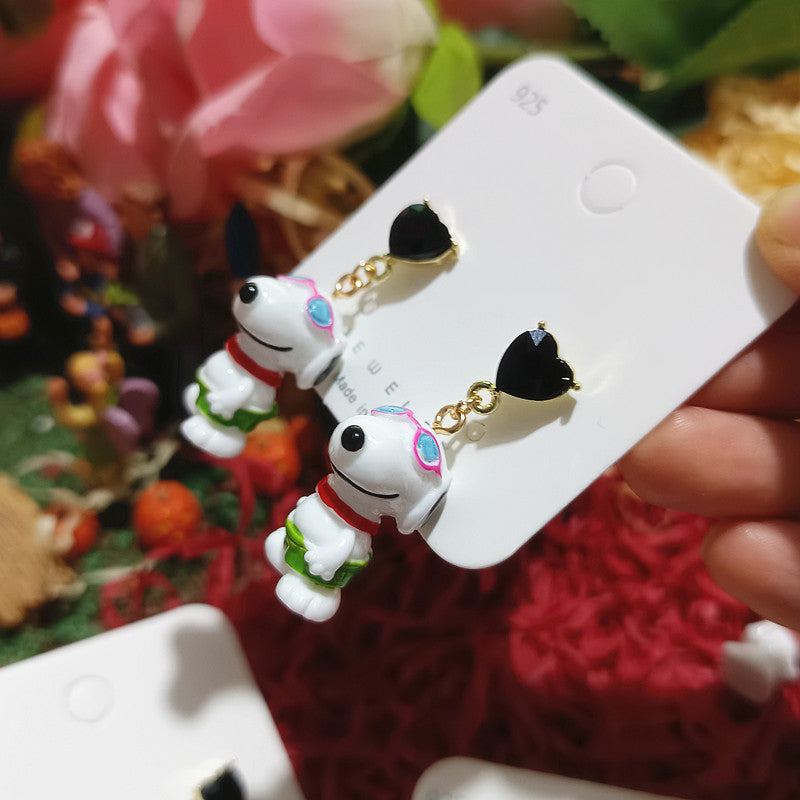 Alloy Nubi Dog Earrings MIC-XingJ088