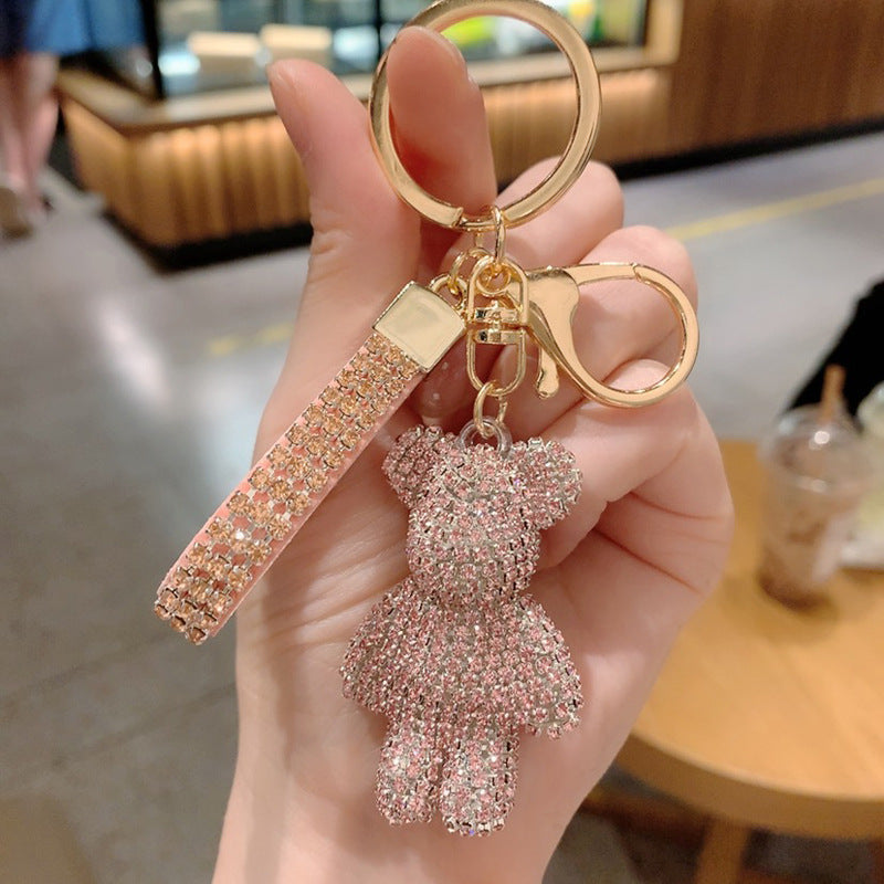 Diamond Bear Alloy Keychain MIC-ShuoT006