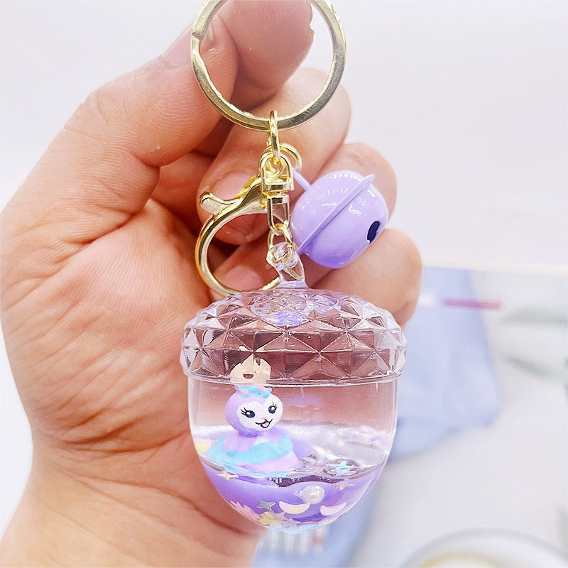 PVC cartoon floating oil keychain MYA-DMF013