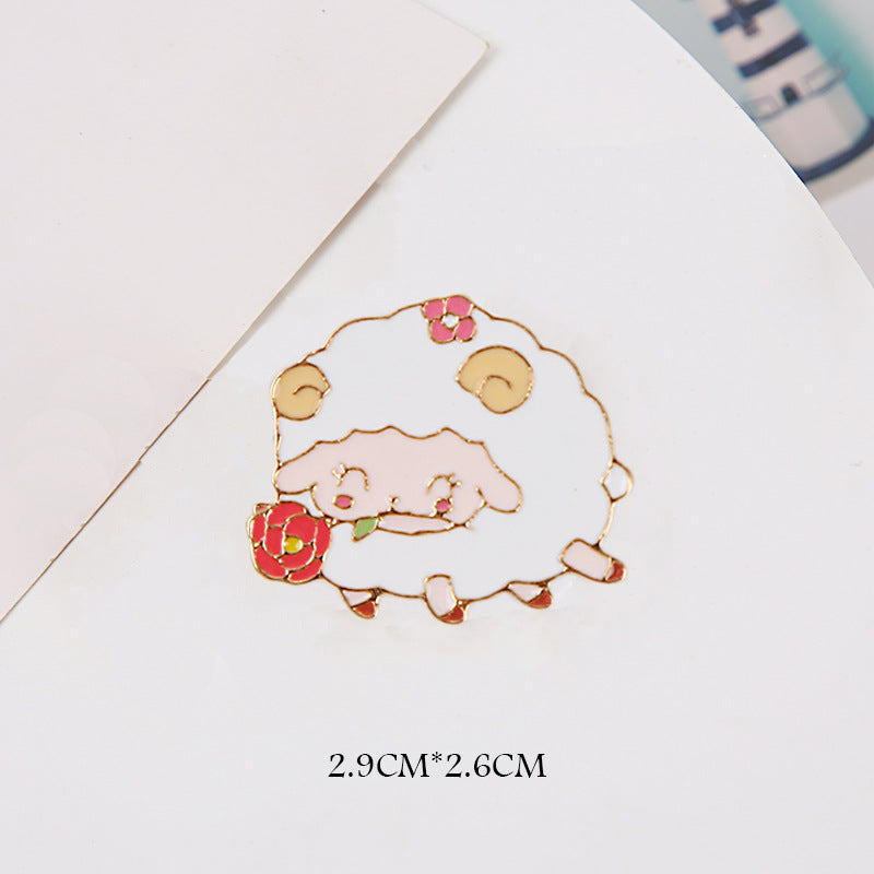 Alloy Cute Animal Sheep Brooch MIC-QiSen021