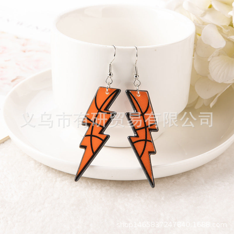 Acrylic printed large lightning earrings (Minimo de Compra 2) MIC-YouY019