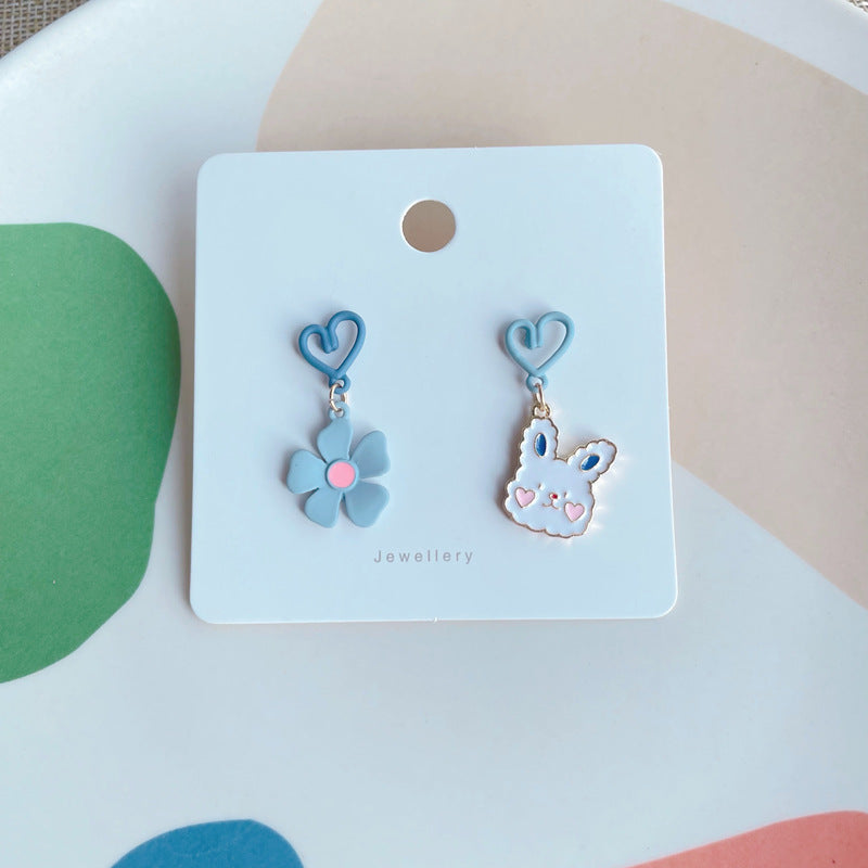 Alloy cute little rabbit earrings MIC-ABL018