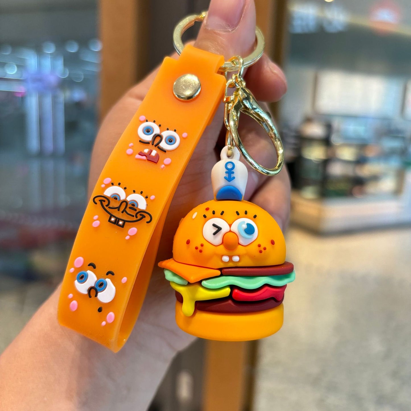 PVC cartoon sponge baby keychain MIC-PengY049