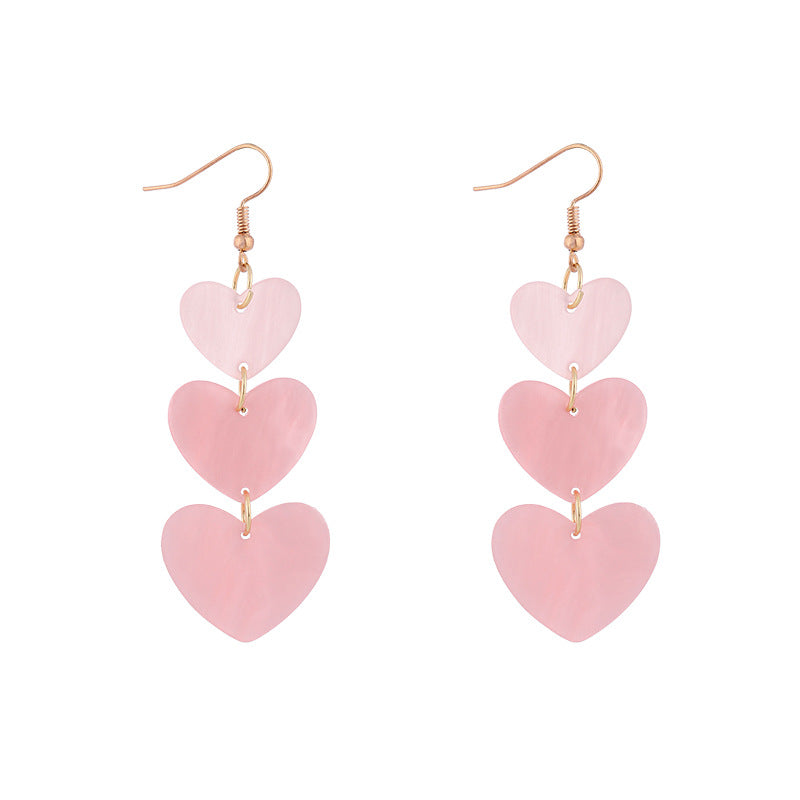 Alloy love versatile niche earrings (Minimo de compra 2) MIC-FuZ017