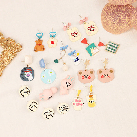 Alloy animal bow earrings （Minimo de compra 2） MYA-FuZ008