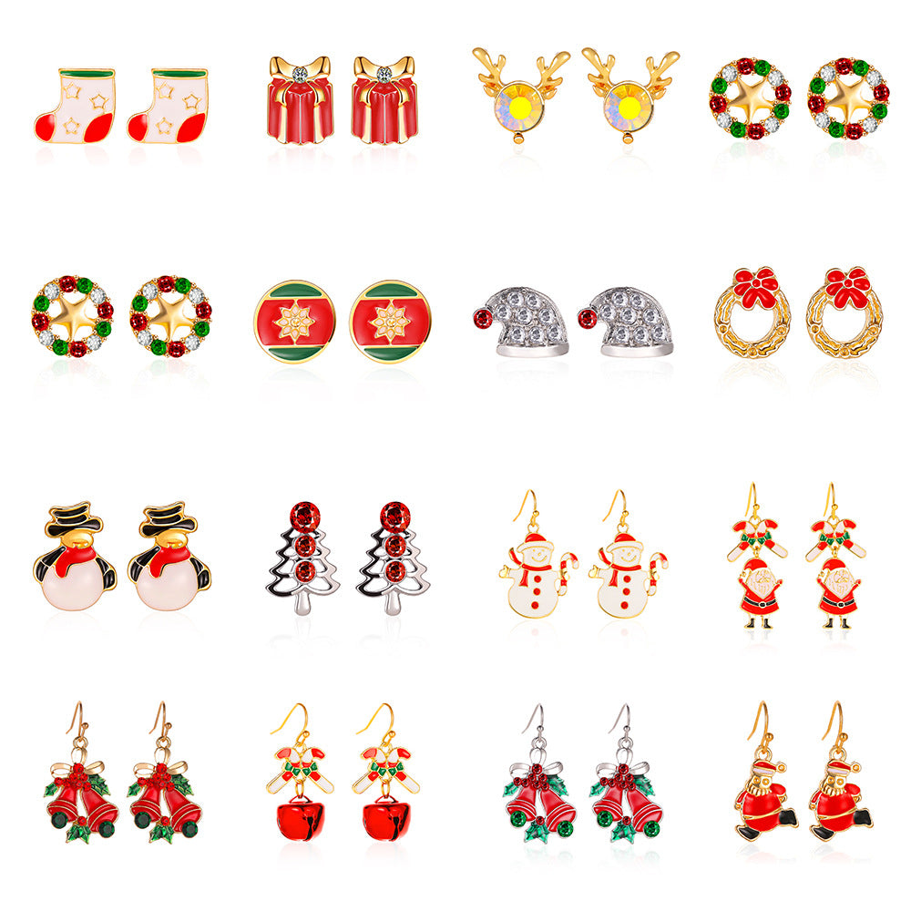 Alloy Christmas series earrings (Minimo de Compra 2) MIC-MiaoY088