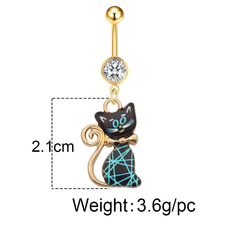 Stainless steel kitten earrings (Minimo de Compra 2) MIC-ChenY029