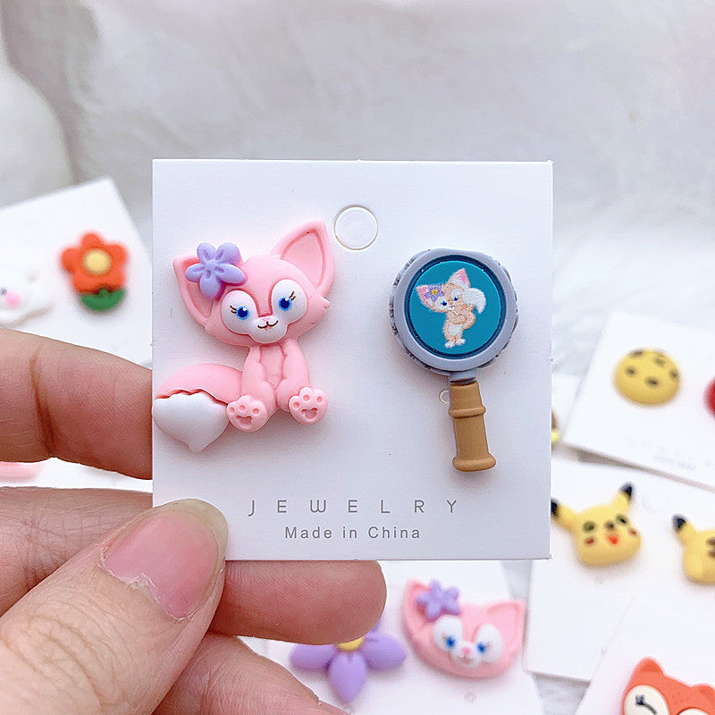 Resin cartoon small animal earrings  (Minimo de Compra 2) MIC-ShiJ002