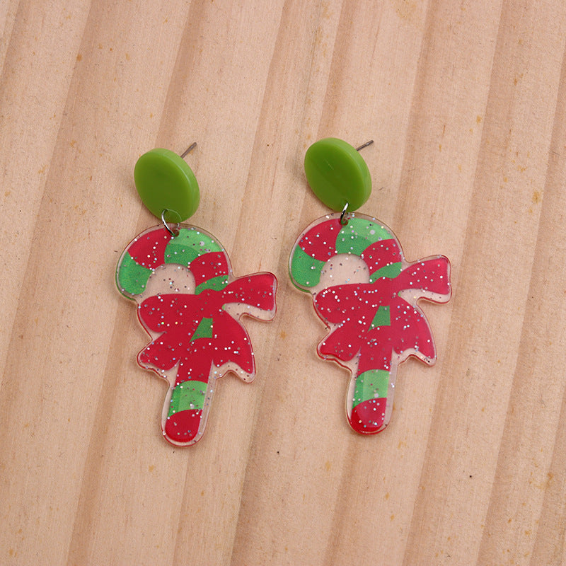 Alloy New Christmas Elk Snowflake Earrings (Minimo de Compra 2) MYA-DuA063