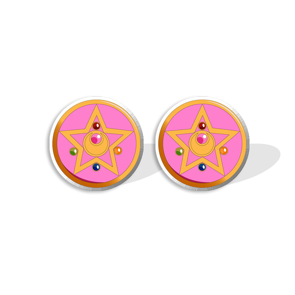 Alloy cartoon beautiful girl warrior earrings (Minimo de compra 5) MYA-XiangL083