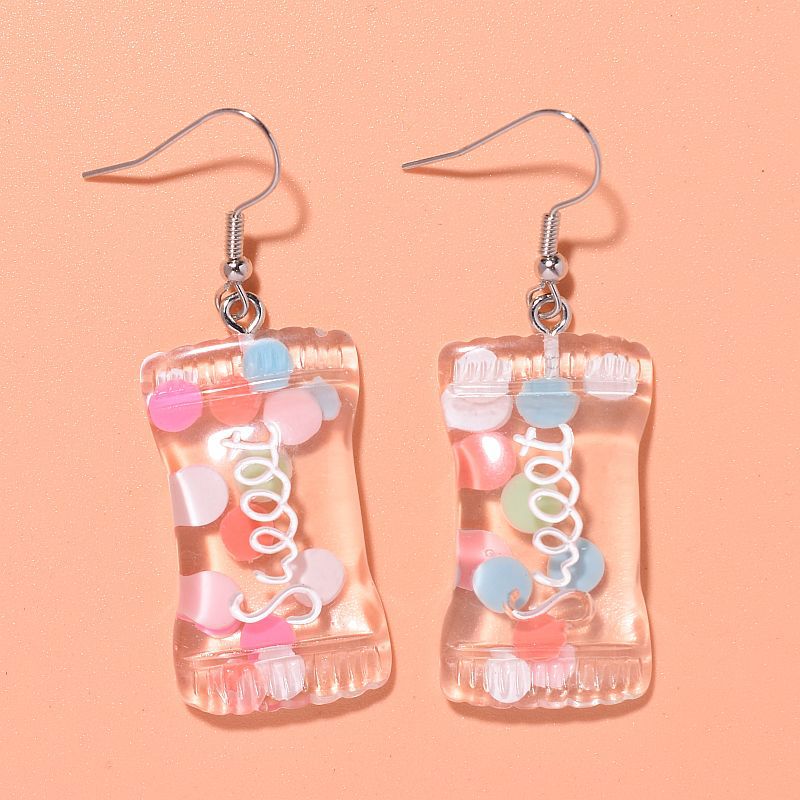 Acrylic colored candy earrings MYA-XunT013